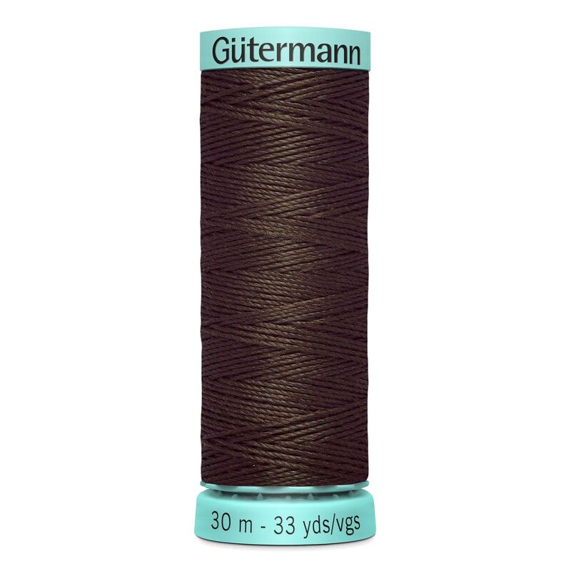 Gutermann Silk R 753 #817 VERY DARK BROWN, Top Stitch / Sewing Thread 30m Spool