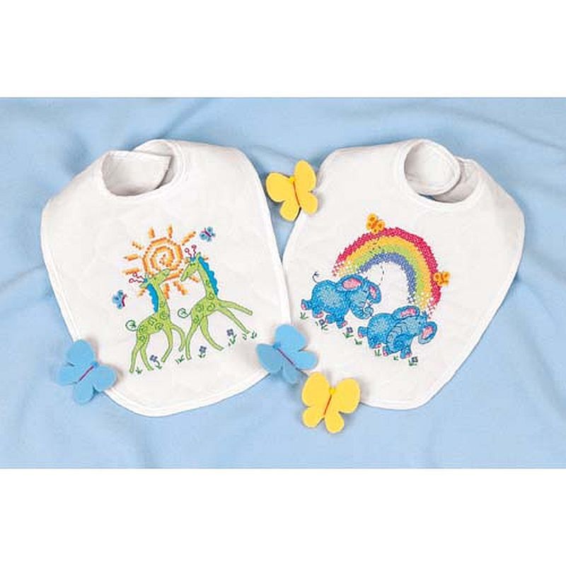 NOAHS ARK BIBS Stamped Cross Stitch Kit, #73126