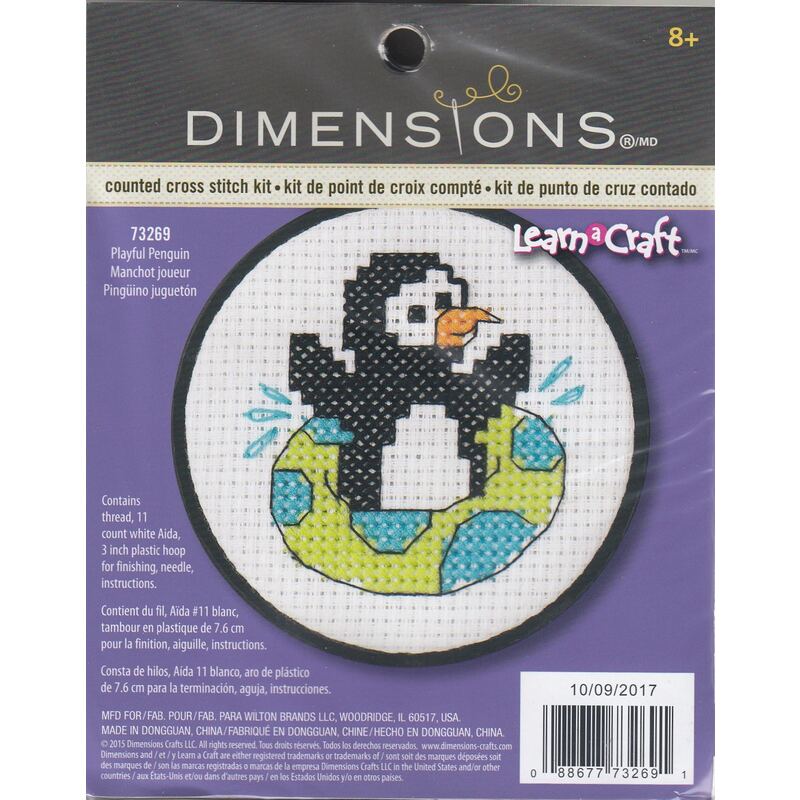 Dimensions Learn a Craft Penguin Cross Stitch Kit Dimensions Learn a Craft Penguin Cross Stitch Kit