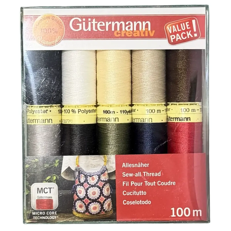 GUTERMANN, Sew All Thread 10 x 100m Spool Pack 734006-001