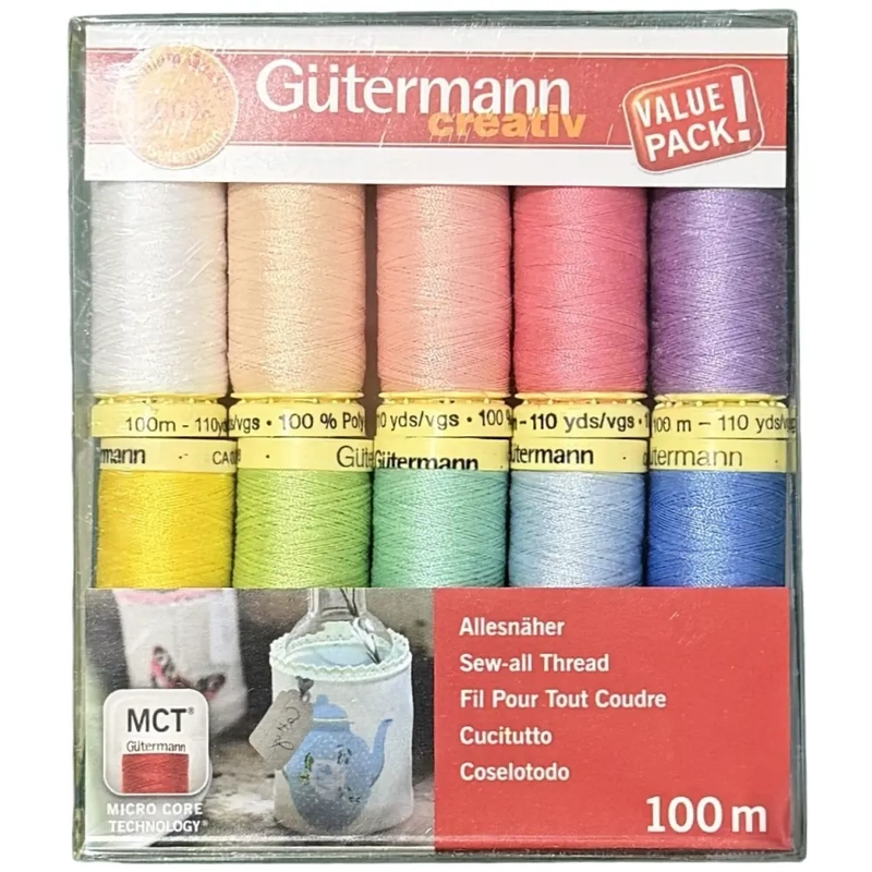 GUTERMANN, Sew All Thread 10 x 100m Spool Pack 734006-002