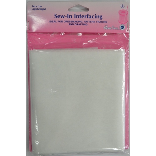 Hemline Sew-In Interfacing, 1m x 1m Lightweight, Ideal For Dressmaking, Pattern Tracing