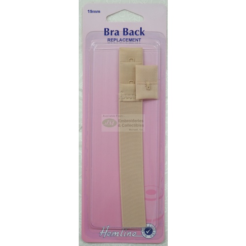 Hemline Bra Back Replacement 19mm (3/4"), 1 Hook, 2 Rows, NUDE