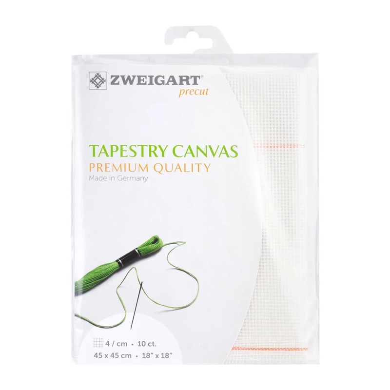 Zweigart Precut Stramin Canvas 10 Count 45cm x 45cm