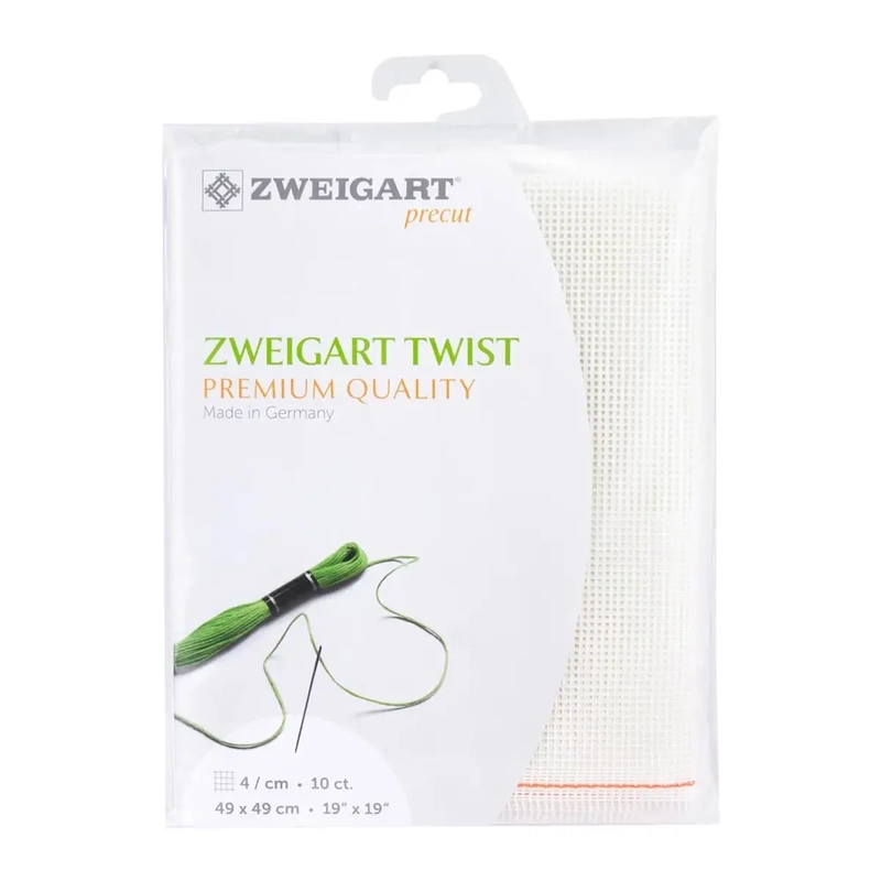 Zweigart Precut Twist Canvas 10 Count 49cm x 49cm