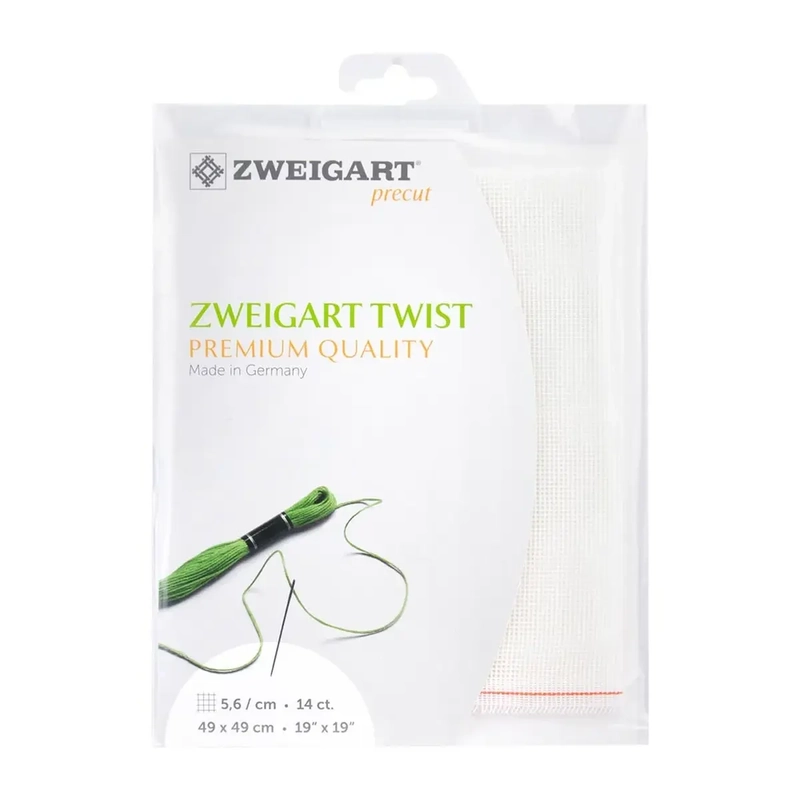 Zweigart Precut Twist Canvas 14 Count 49cm x 49cm