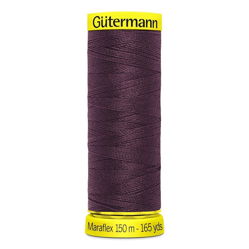 Gutermann Maraflex Elastic Thread 150m #130 DARK BURGUNDY