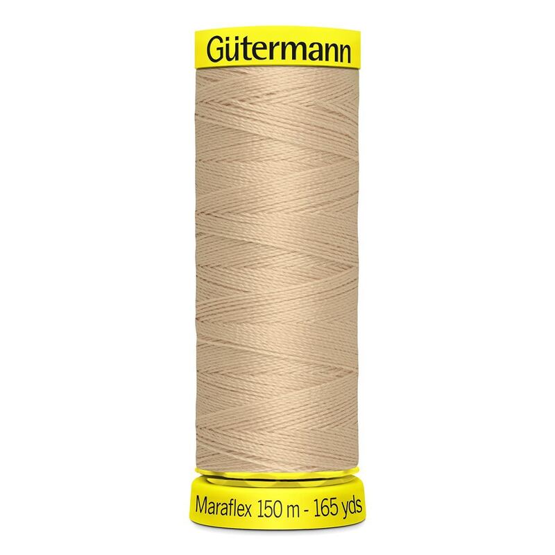 Gutermann Maraflex Elastic Thread 150m #186 BEIGE TAN