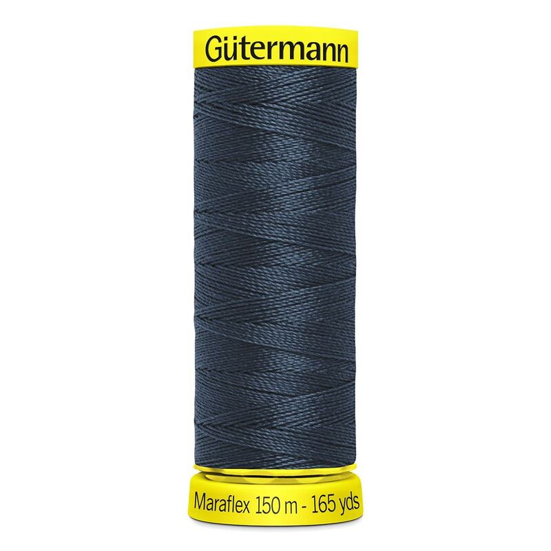 Gutermann Maraflex Elastic Thread 150m #339 VERY DARK NAVY BLUE