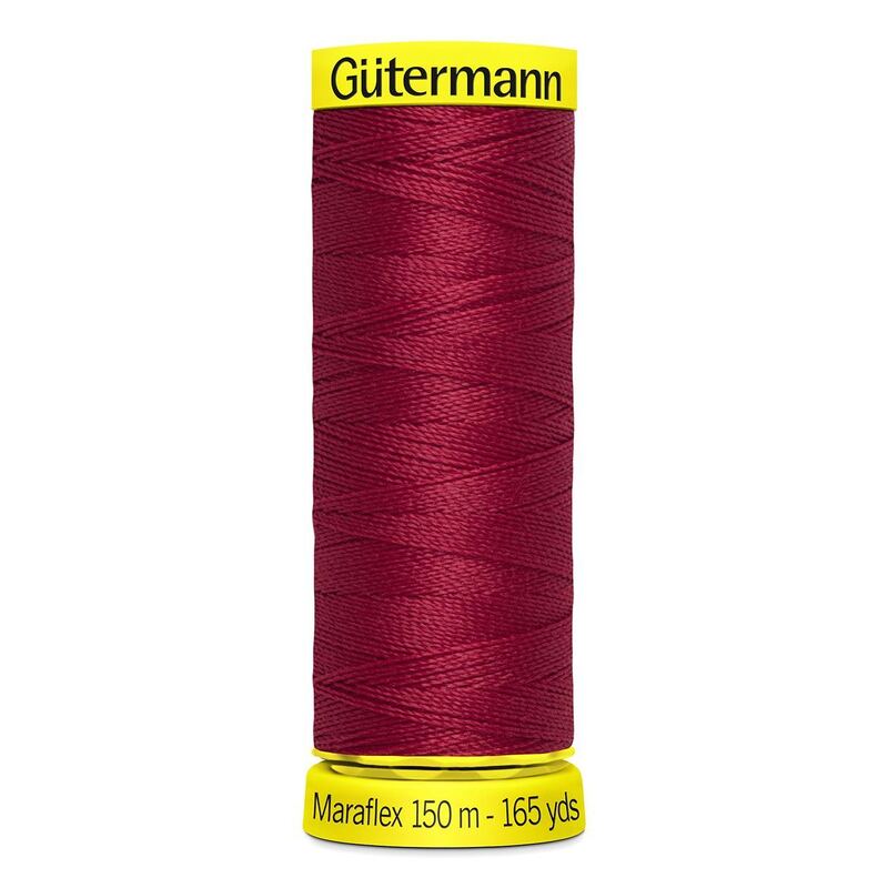 Gutermann Maraflex Elastic Thread 150m #46 RASPBERRY RED