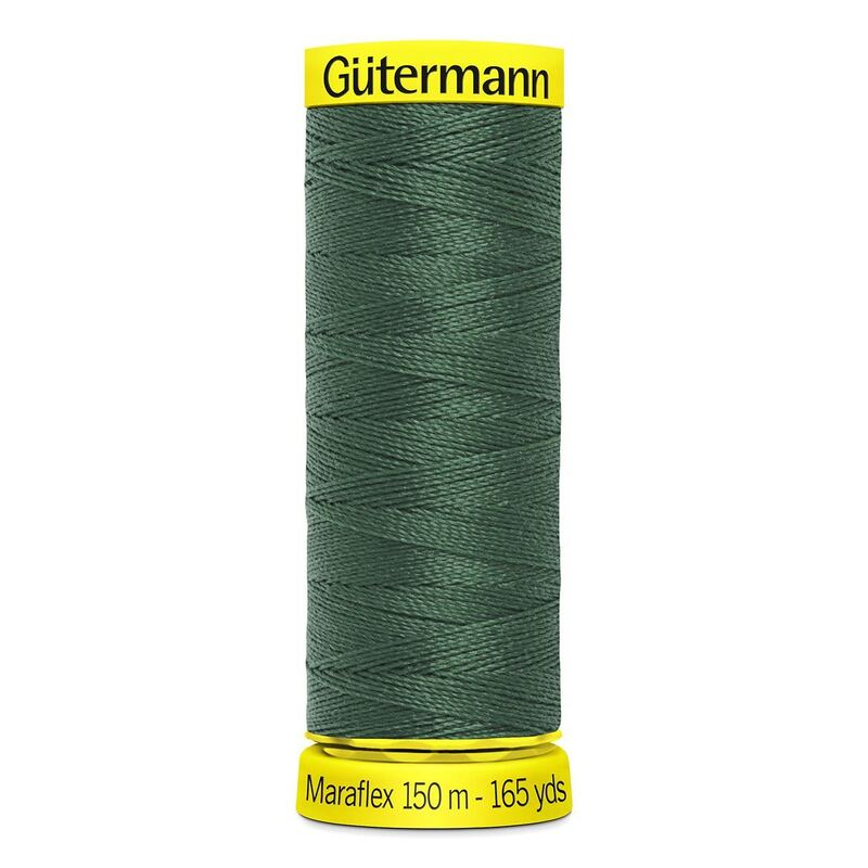 Gutermann Maraflex Elastic Thread 150m #561 DARK FERN GREEN