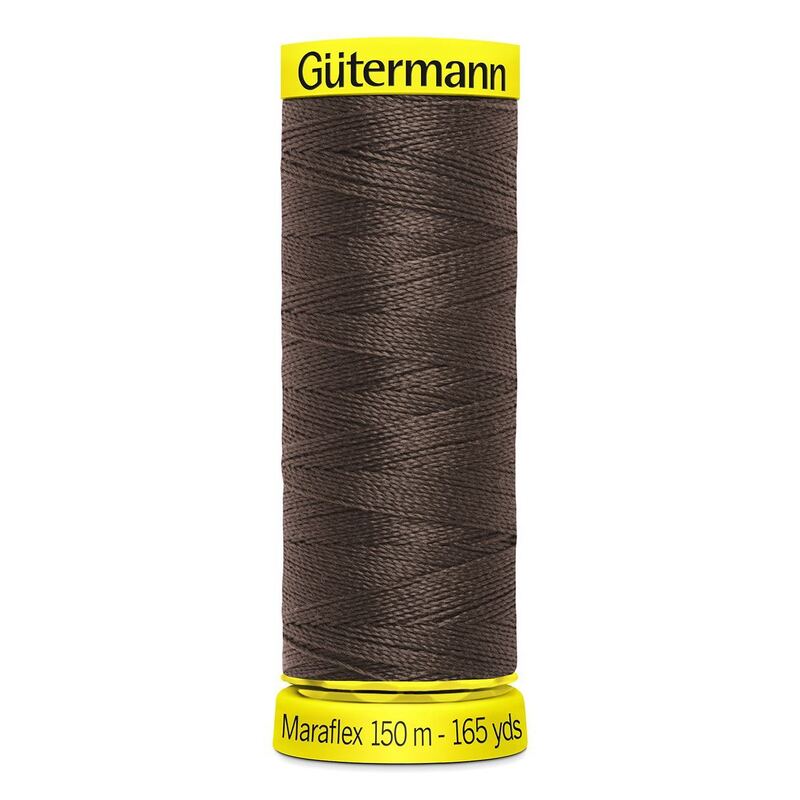 Gutermann Maraflex Elastic Thread 150m #694 DARK COFFEE BROWN