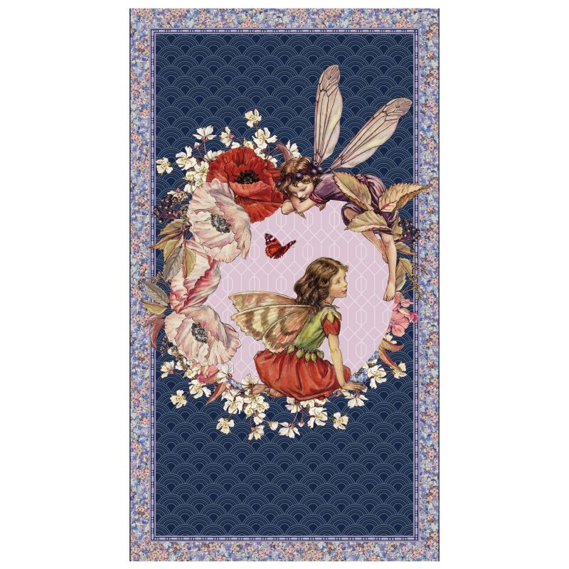 Michael Miller Cotton Fabric Elderberry Flower Fairies Panel 110cm x 62cm