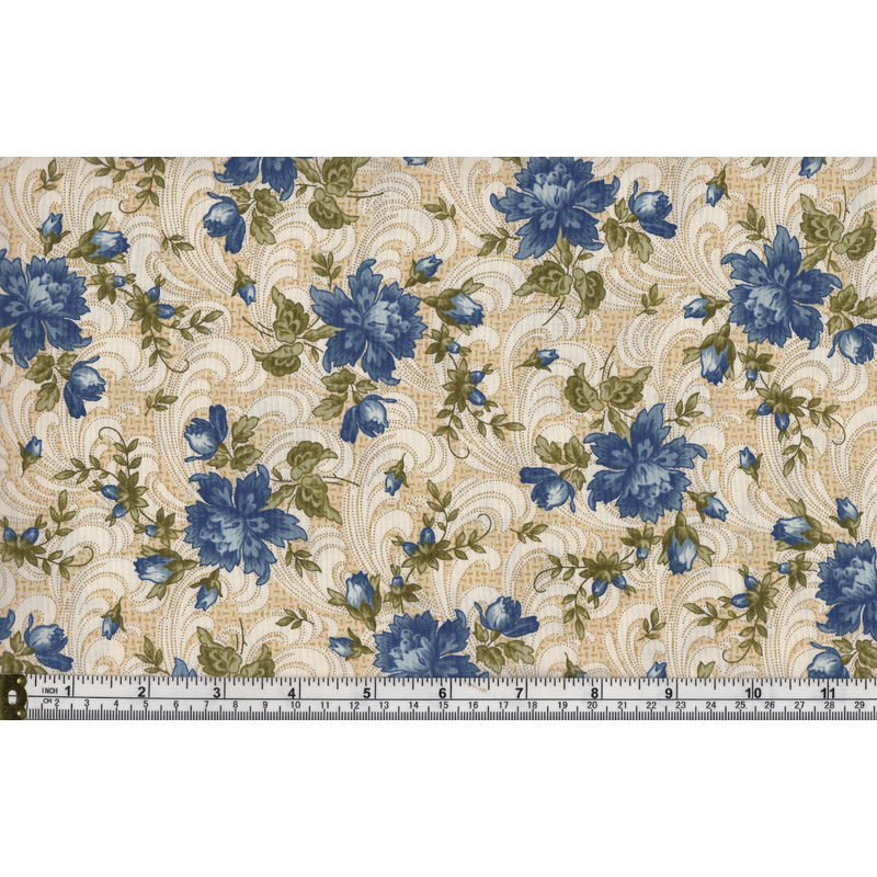 Cotton Fabric Regents Park 8160-N, 110cm Wide, NAVY per Metre