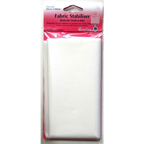 Fabric Stabiliser Iron-On Tear-A-Way, 90cm x 50cm, Fabric Support, Hemline