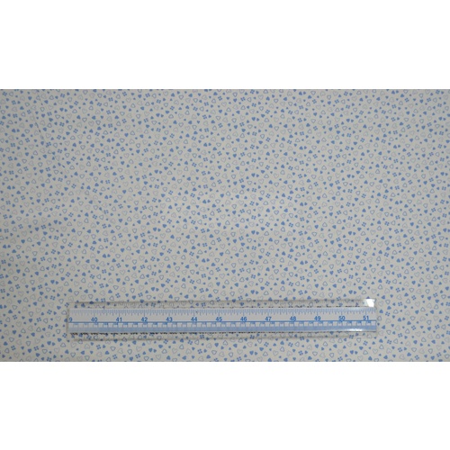 Cotton Fabric #8718.WB, 110cm Wide Per Metre, WHITE BLUE