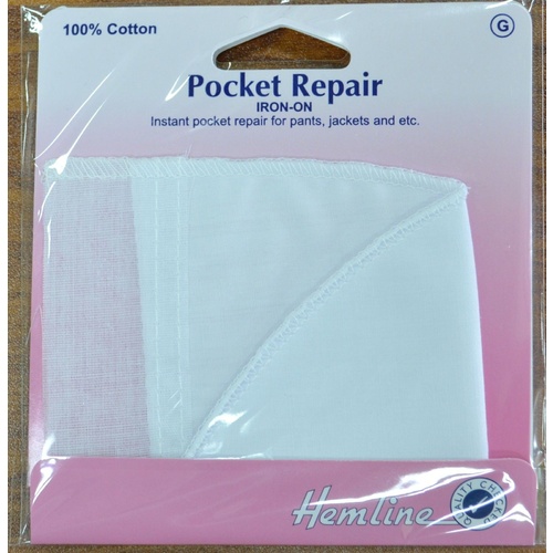  Iron On Pocket Repair Sew In Pocket Repair Trouser Pocket  Lining 100% Poly Cotton Patches (Iron On)