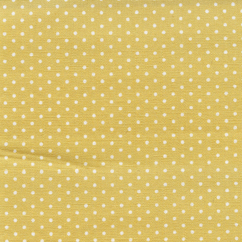 Micro Dot White on Yellow 110cm Wide Cotton Fabric