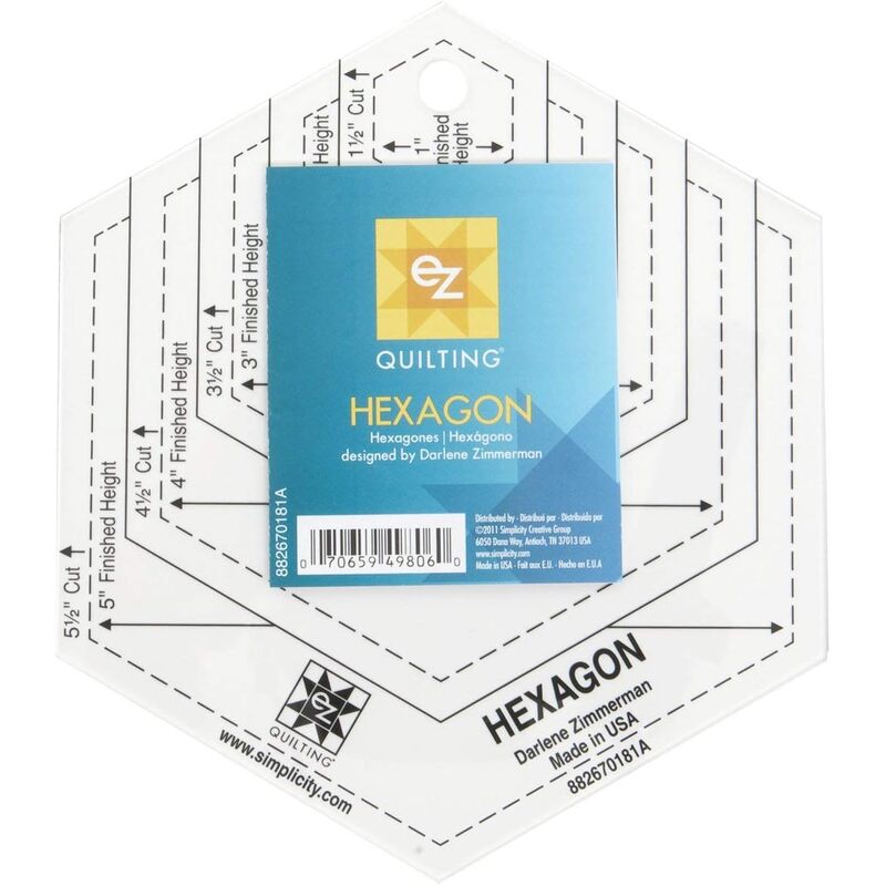 Hexagon Shapes Ruler by EZ Quilting #882670181A