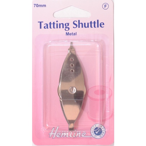 Hemline Metal Tatting Shuttle 70mm, Pack of 1