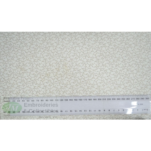 Cotton Fabric, 110cm Wide, Sprigs On Cream Per Metre