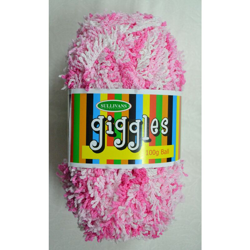 Sullivans Giggles Knitting Yarn, 100g Ball, Bulky Weight, PINK MIX