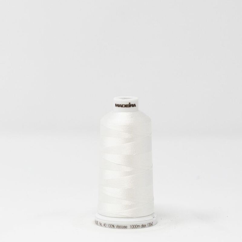 Madeira Classic Rayon 40, #1002 SNOW WHITE 1000m Embroidery Thread