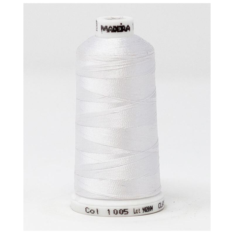 Madeira Classic Rayon 40, #1005 FLUORESCENT WHITE 1000m Embroidery Thread