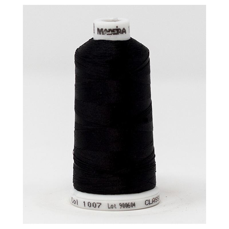 Madeira Classic Rayon 40, #1007 AMBER BLACK 1000m Embroidery Thread
