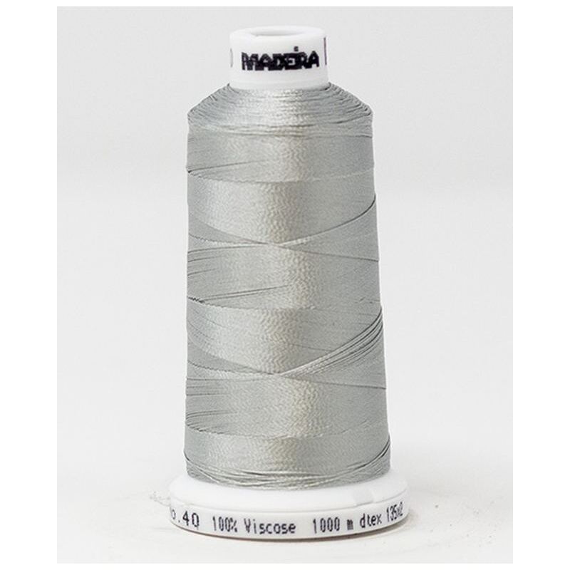 Madeira Classic Rayon 40, #1010 GRAY HAZE 1000m Embroidery Thread
