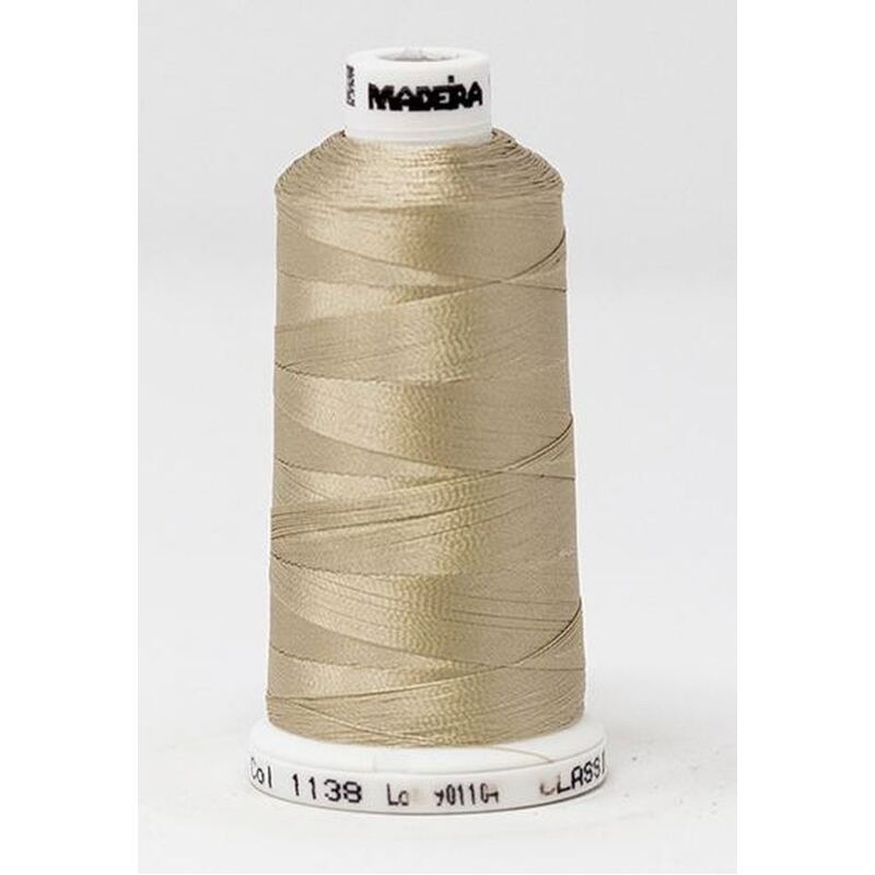 Madeira Classic Rayon 40, #1138 DOE SKIN 1000m Embroidery Thread