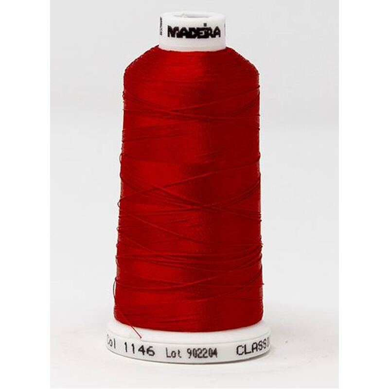 Madeira Classic Rayon 40, #1146 TOMATO RED 1000m Embroidery Thread