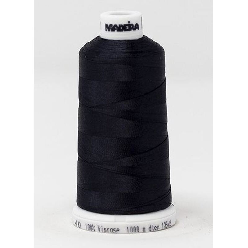 Madeira Classic Rayon 40, #1241 OBSIDIAN 1000m Embroidery Thread