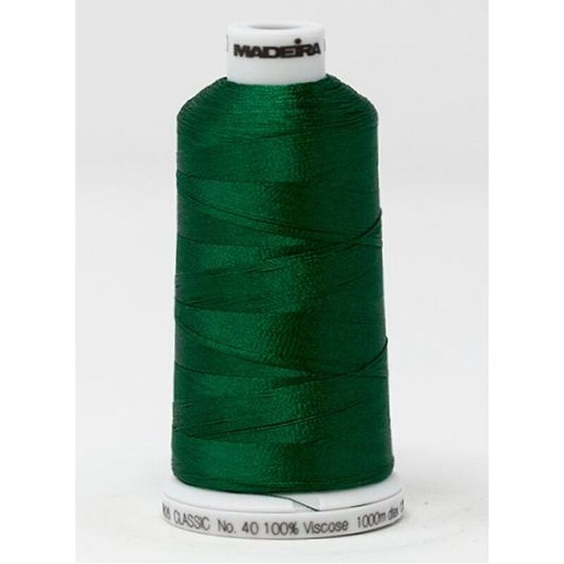 Madeira Classic Rayon 40, #1250 CHRISTMAS GREEN 1000m Embroidery Thread