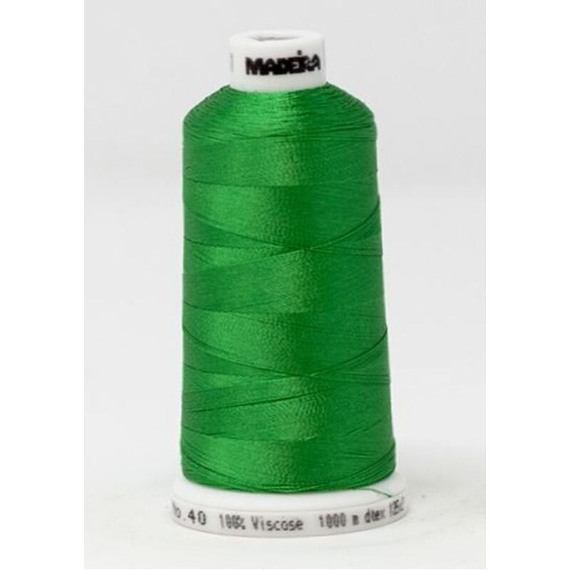 Madeira Classic Rayon 40, #1251 KELLY GREEN 1000m Embroidery Thread