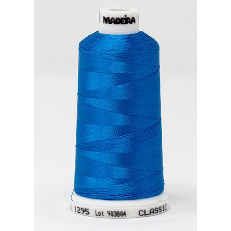 Madeira Classic Rayon 40, #1295 CYAN 1000m Embroidery Thread