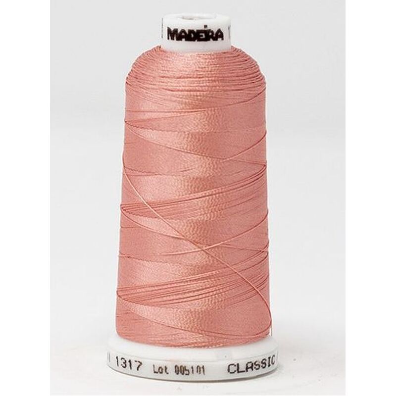 Madeira Classic Rayon 40, #1317 BLUSH PINK 1000m Embroidery Thread