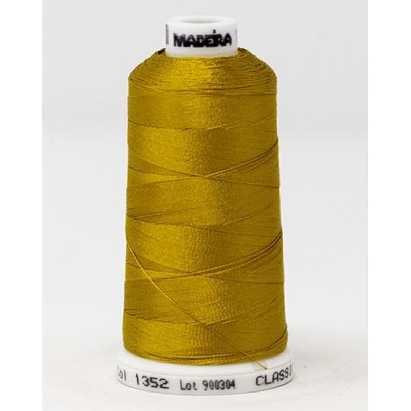 Madeira Classic Rayon 40, #1352 OLD GOLD 1000m Embroidery Thread