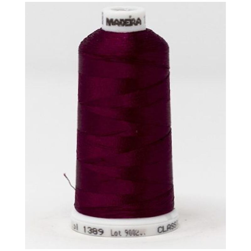 Madeira Classic Rayon 40, #1389 BORDEAUX 1000m Embroidery Thread