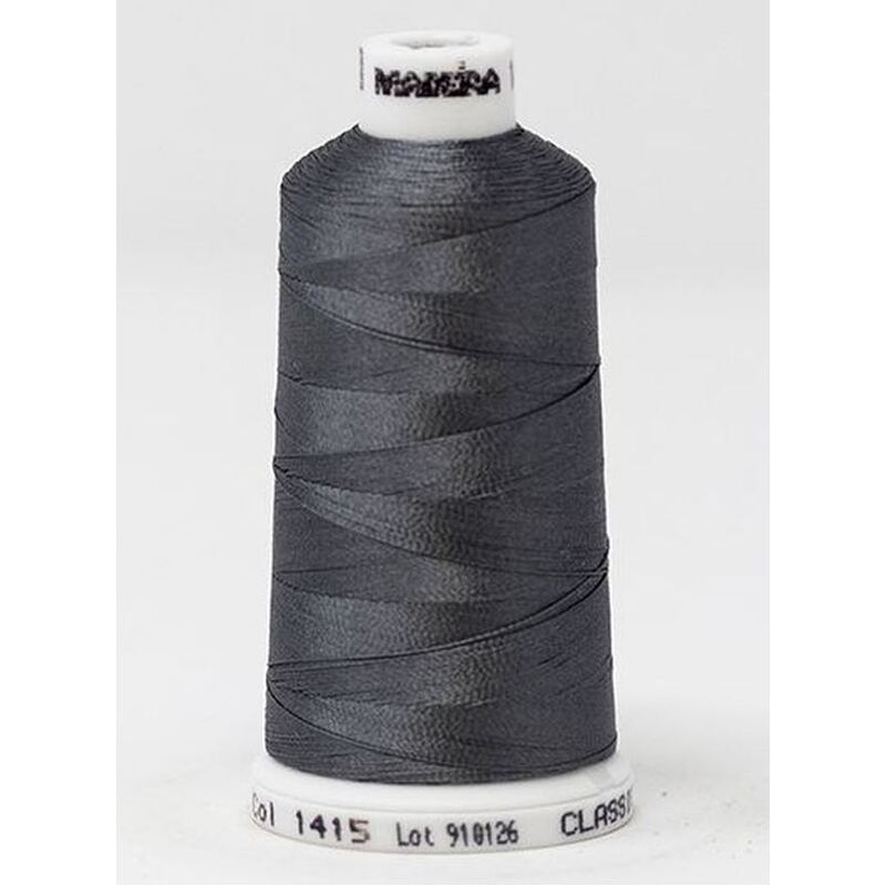 Madeira Classic Rayon 40, #1415 BATTLESHIP GRAY 1000m Embroidery Thread