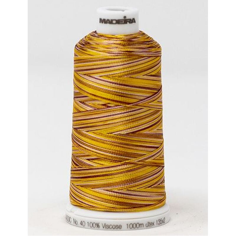 Madeira Classic Rayon 40, #2008 ORANGE ASTRO 1000m Variegated Embroidery Thread