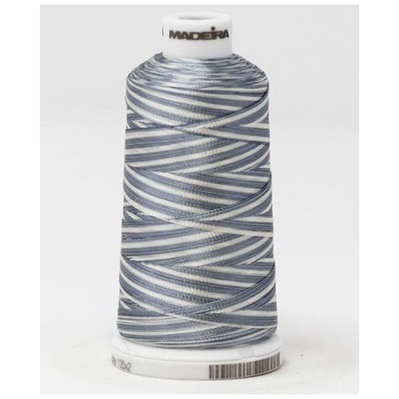 Madeira Classic Rayon 40, #2017 LIGHT GRAY OMBRE 1000m Variegated Embroidery Thread