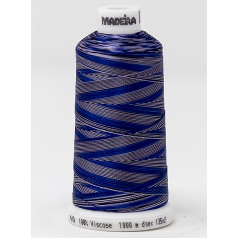 Madeira Classic Rayon 40, #2026 PURPLE OMBRE 1000m Variegated Embroidery Thread