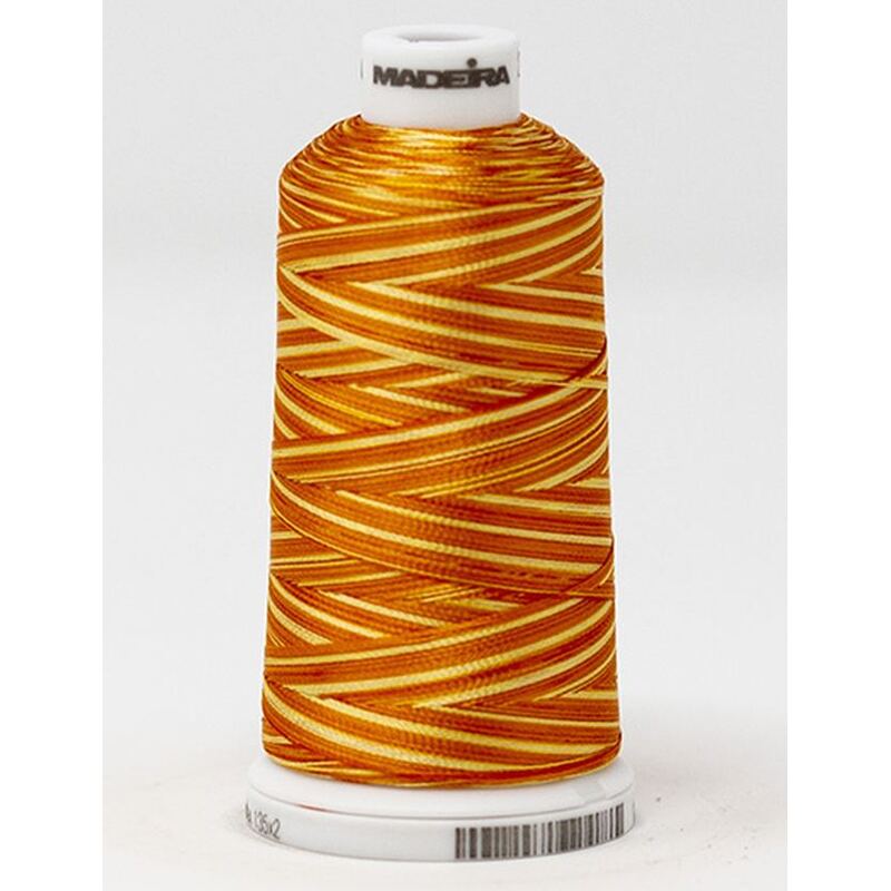 Madeira Classic Rayon 40, #2053 ORANGE OMBRE 1000m Variegated Embroidery Thread