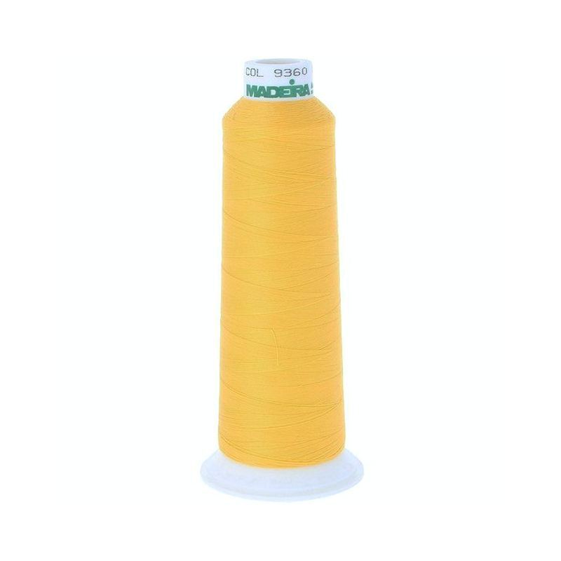 Madeira AeroQuilt Thread, 3,000yds, 100% Polyester #9360 YELLOW