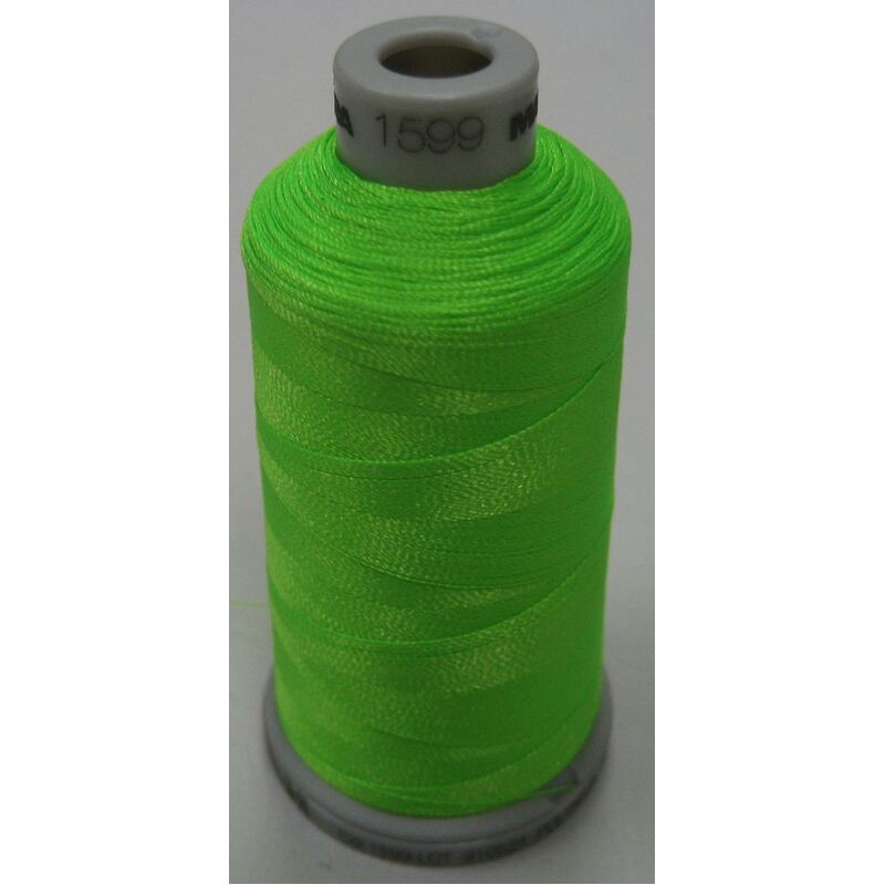 #1599 FLURO BRIGHT GREEN 1000m Madeira Polyneon 40 Embroidery Thread