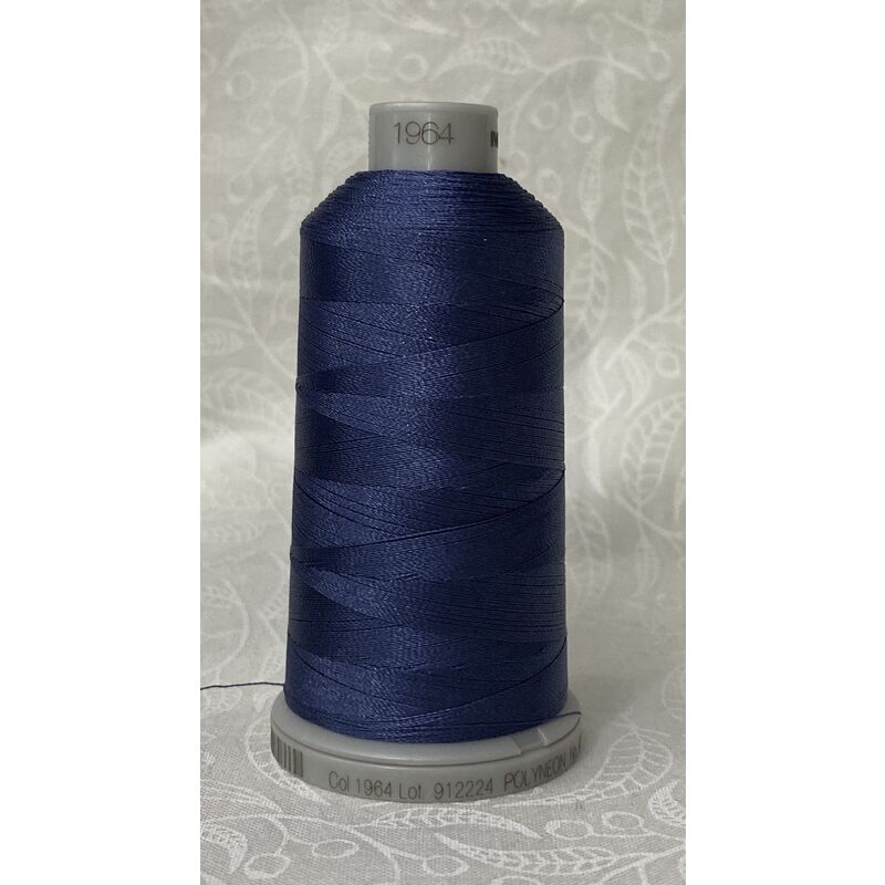 #1964 STORMY SKY BLUE 1000m Madeira Polyneon 40 Embroidery Thread