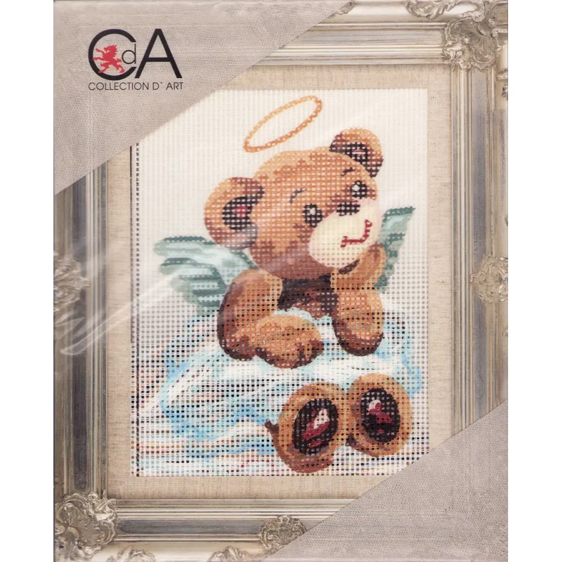 Collection D' Art Tapestry Kit, ANGEL TEDDY BEAR, 14cm x 18cm (#3.179K)