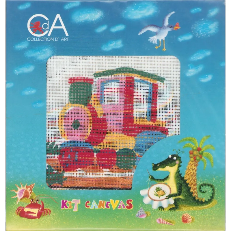 Collection D' Art Tapestry Kit, TRAIN, 15cm x 15cm