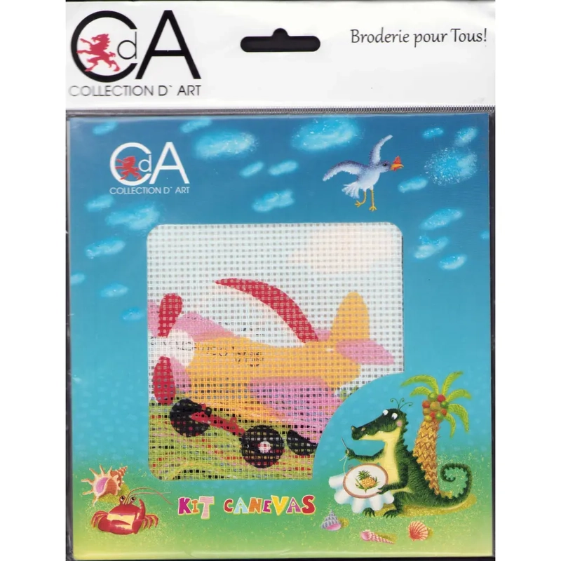 Collection D' Art Tapestry Kit, Landed Plane, 15cm x 15cm
